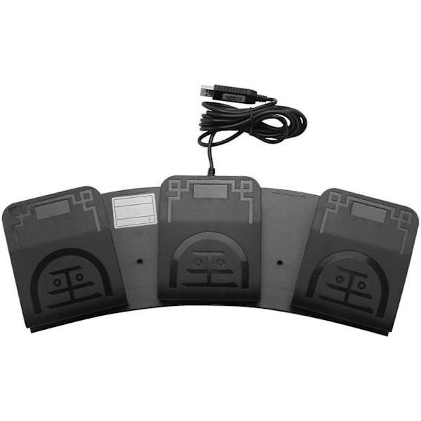 FS2020U1 USB Fodkontakt Kontroltast Tilpasset Computertastatur Handlingspedal Kompatibel med Enheder Instrume-WELLNGS