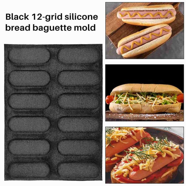 Silikonform Non-Stick, Varmkorvsformar, Bakmatta Brödform-WELLNGS