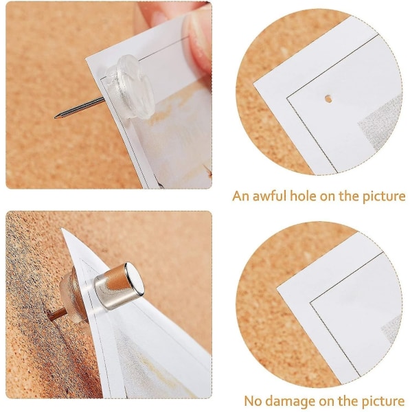 Magnetiske Pushpin Magnetacks Magnet Pushpins Plakat og fotohengere for vegger Oppslagstavler - Perfect-WELLNGS 10