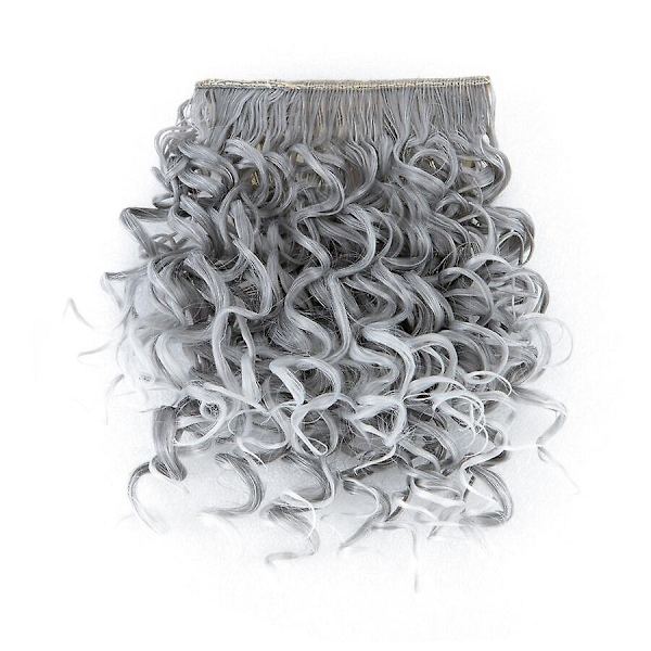 Afro Bangs 8 tum lockigt lugg extensions Clip in Bangs-WELLNGS silver