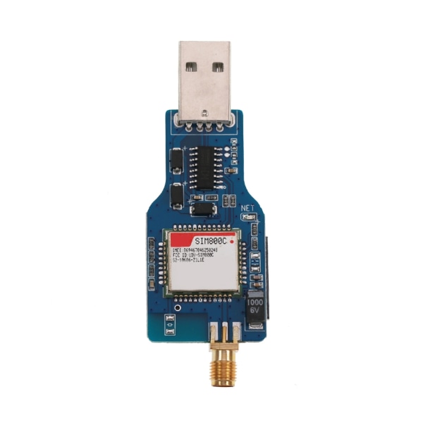 USB til GSM-modul, Quad-Band GSM/GPRS SIM800C SIM800-modul med trådløs Bluetooth-kompatibel 2,4 GHz-antenne