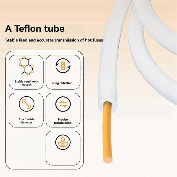 PTFE Polytetrafluorethylen Rør ID 2,5 mm OD 4 mm Teflonto Rør 1,75 mm til 3D Printer A1/A1 5M-WELLNGS