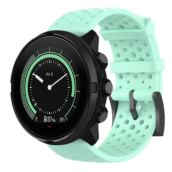 Silikone Urrem Kompatibel med Suunto 9-WELLNGS Mint Green