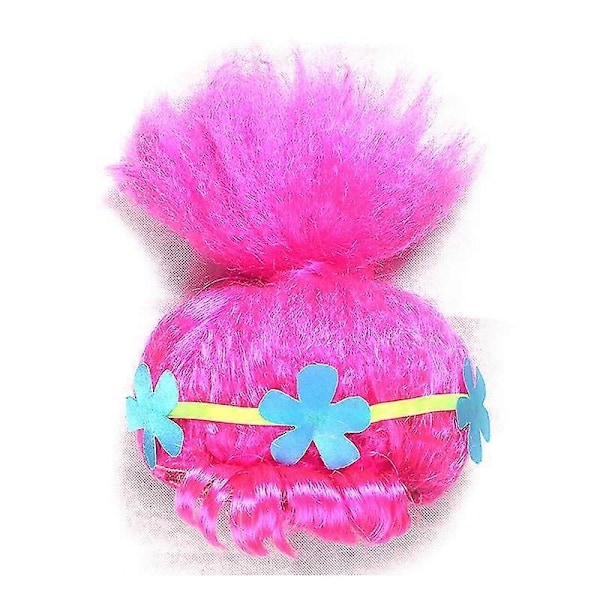 Tyttöjen mekko Trolli Bobby Cosplay-asu Tyttöjen mekko Streetwear Halloween-asu Lasten kaulakoru Peruukki Hieno mekko Tyttöjen mekko - WELLNGS wig 120(5-6Y)
