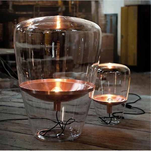 Brokis Balloon Bordlampa Nordisk LED Vertikal Glasbordlampa Lämplig för Kontor Hotell Heminredning Sovrum Sängbord Belysning - MXBC-WELLNGS US Plug Transparent Medium Chrome Metal Tray