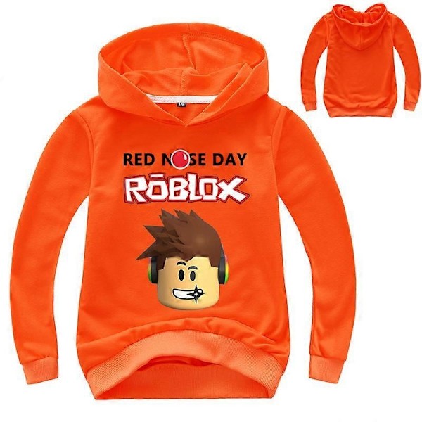 Roblox Pojat ja Tytöt Hupparit - WELLNGS Orange 140cm