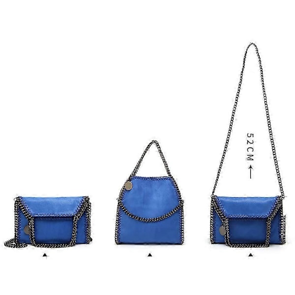 Damer Crossbody Väska Mode Axelväska Kedjeväska Mode Bärbar Kedja Flätad Handväska-WELLNGS BLACK