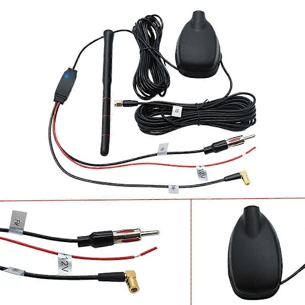 DAB automatisk antenne + FM + GPS DACHANTENNE Universal DAB + automatisk antenne KFZ Antenne-WELLNGS