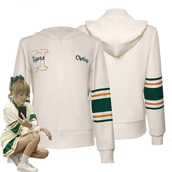 Aikuisten ja lasten Stranger Things -rooliasuja, Chrisin rooliasuja, Hawkins High Schoolin uniformi takki Halloween-karnevaaliasu - WELLNGS Kids Size L