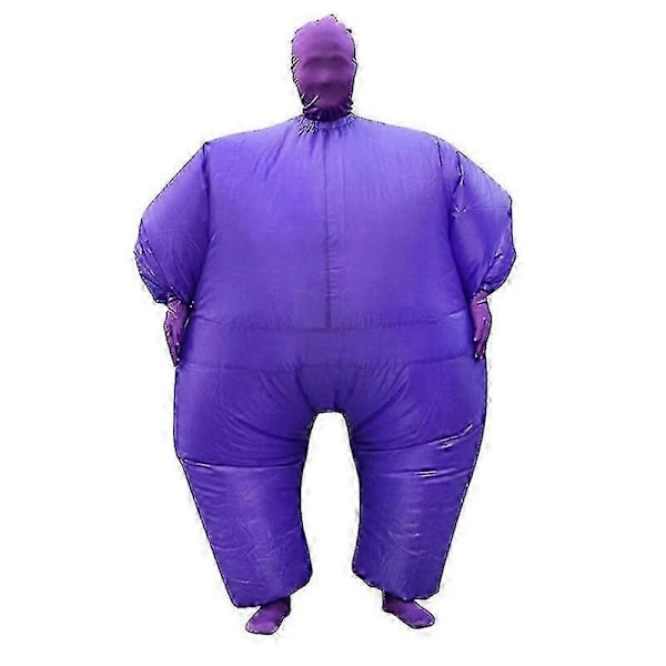 Uppblåsbar Helkroppsdräkt Kostym Vuxen Rolig Rollspel Kläder Fest Leksak Present - WELLNGS Purple