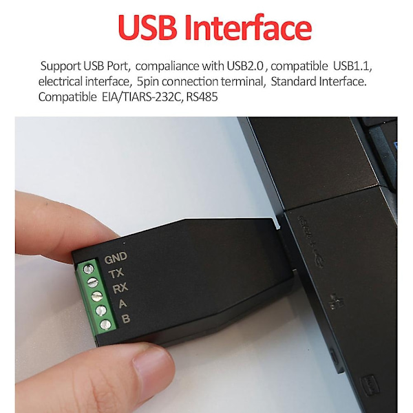 USB TIL RS232 RS485 USB Seriel Kommunikationsmodul Industrielt Grade USB-232/485 Signal Konverter-WELLNGS