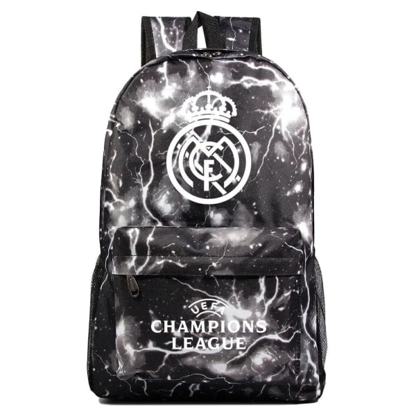 Graffiti Real Madrid Mestarien liiga -reppu Fan-reppu Oppilaan koululaukku Säilytyslaukku-WELLNGS 6