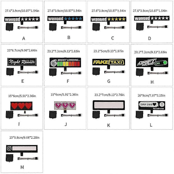 Lättapplicerad LED-sticker Trend LED Biltillbehör LED Vill Ha Bil Dekoration-WELLNGS Fake taxi