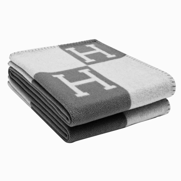 H-filt Puter Faux Wool Cashmere Pute Sofa Rutet teppe-WELLNGS Gray