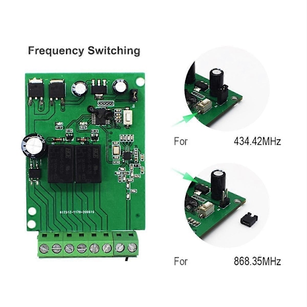 2CH vastaanotin SOMMER 4020 4025 4026 4031 4035 TX03 868mhz 434mhz Kaukosäädin Autotallin Ovi Auki-WELLNGS