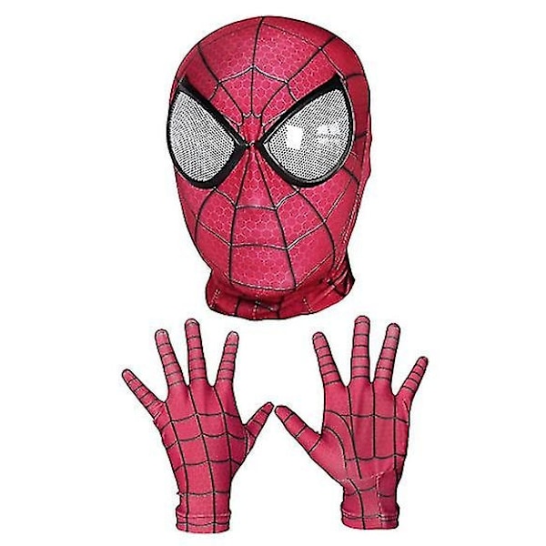 Cosplay Spindelmannen Huvudbonad + Handskar - WELLNGS Rote Kopfbedeckung*Handschuh