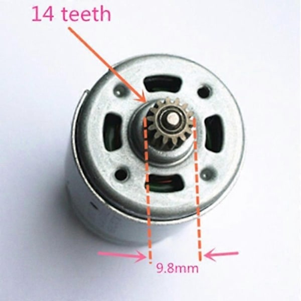 14 Tænder Motor 14.4V Erstatning Kompatibel med 629819-4 629875-4 6381D BDF343 6280D 6280DWE 6281DWE 6281D MT070 6-WELLNGS
