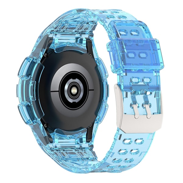 Til Samsung Galaxy Watch4 Classic 46mm Rem Justerbar Rem med Integreret Etui Blå-WELLNGS Transparent Style L Samsung Galaxy Watch4
