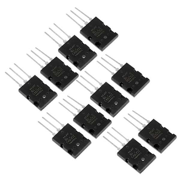 5 par svart 2SA1943 2SC5200 hög effekt matchade ljudtransistorer - WELLNGS