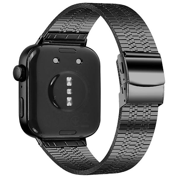for Huawei Watch Fit 3 udskiftningsrem 316L rustfrit stål metalrem, sort-WELLNGS
