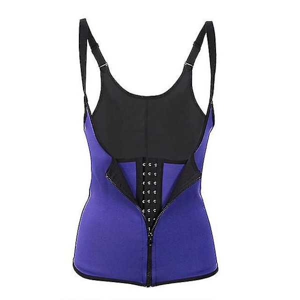 3 Clip&1 Zip 6 Stålbenet Taljetræner Korset Sport Træning Body Shaper Mavekontrol-WELLNGS Purple L