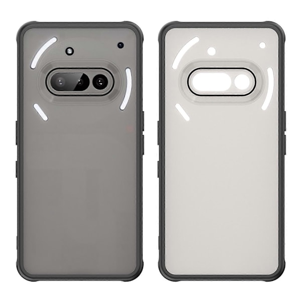 Kompatibel med Nothing Phone (3a) Skal Fallskydd Airbags Frostat Genomskinligt PC TPU Telefon Baksida - Lila-WELLNGS Black