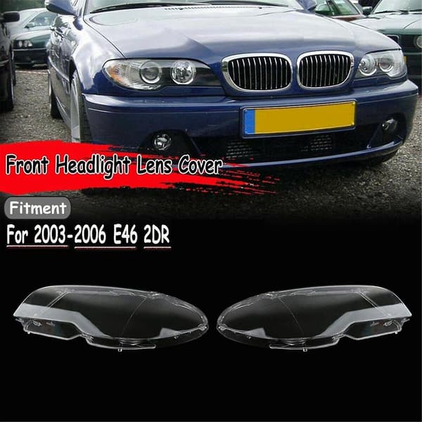 Forlygte Lampe Linse Dæksel til E46 2DR Coupe 325Ci 330Ci 2003-2006-WELLNGS