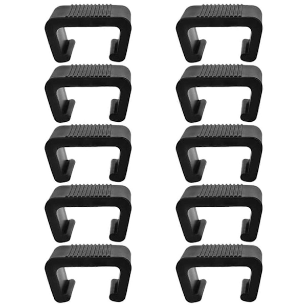 10 st Trädgårdsmöbelklämmor i Konstrotting Flexibla Halkskyddande Soffkopplare för Rottingmöbler Soffa-WELLNGS Striped Card Slot 6cm 10pcs