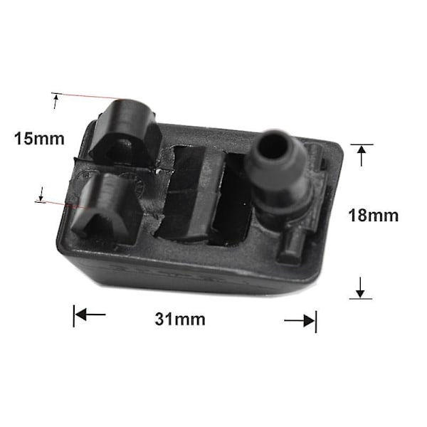2PCS Vindruta Vindruta Spolarmunstycke Spray Jet 1Z0955985 för OCTAVIA 2004-2015-WELLNGS
