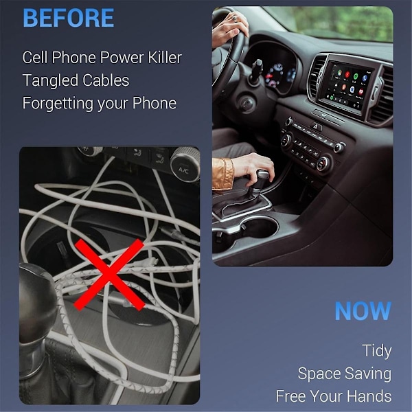 Android Auto -langaton sovitin, pieni Android Auto -langaton dongle muuntaa langallisen langattomaksi An-WELLNGS:lle