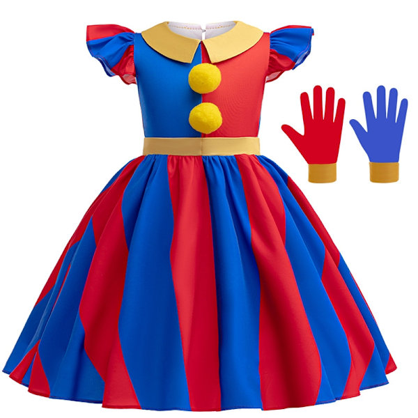 Magiske tal cirkus cosplay kostume børns heldragt Halloween kostume Purim børns kostume tegneseriefigur 11-12T (160)-WELLNGS 11-12T(160) d1