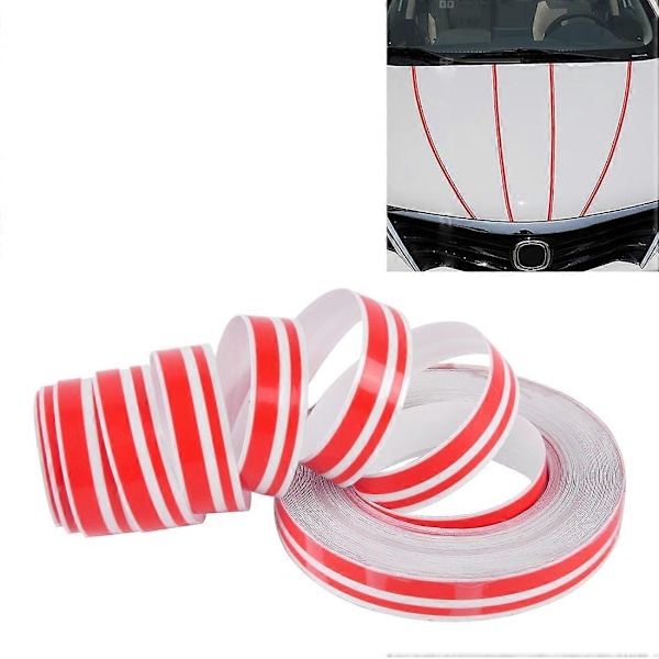 12mm 9,8m Auton Itsekiinnittyvä Koristeteippi - WELLNGS Red