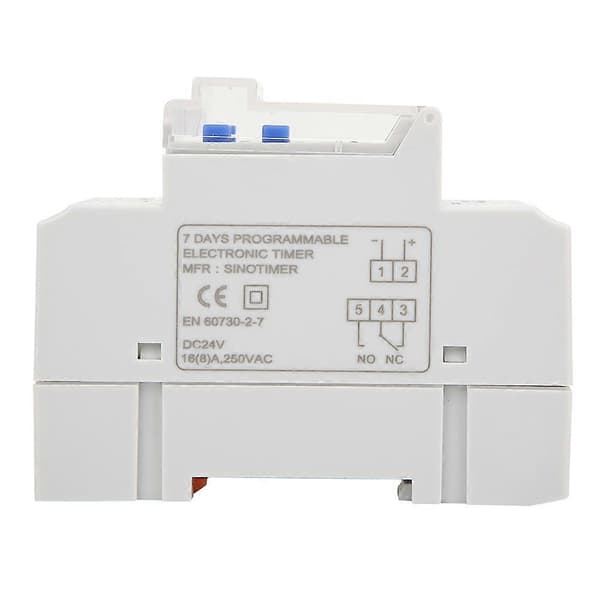 TM919A-3 24V DC 16A LCD 7 dagers programmerbar digital tidsbryter - WELLNGS