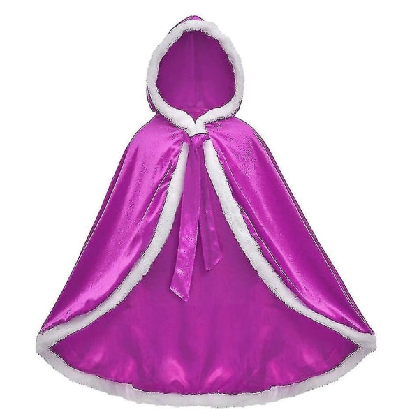 Prinsesse Rapunzel kjole til piger elegante lilla kjoler fancy karneval kostume børn gallakjoler Halloween rollespil kjoler 7-8Y Tag-140-WELLNGS 7-8Y Tag-140 Rapunzel Cloak