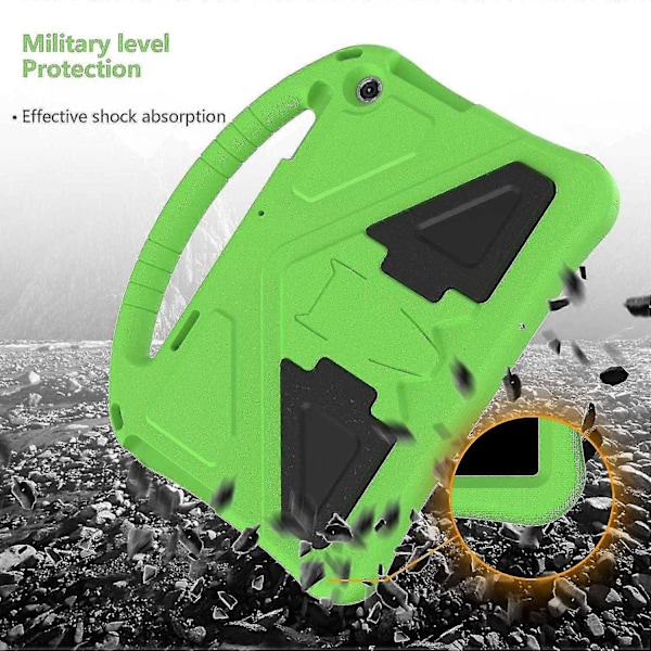 For Lenovo Tab M10 (3. generasjon) Nettbrettdeksel Barn Eva Robust Støtsikkert Nettbrettdeksel Konvertibelt H-WELLNGS Green