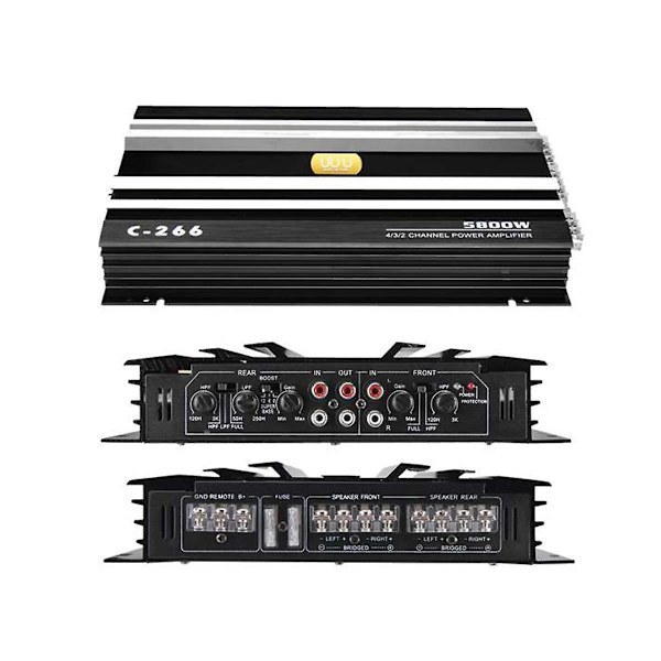 Bil RMS Forstærker 5800 Watt Bil Audio Effektforstærker 4 Kanals Bil Forstærker Bil Audio Forstærker fo-WELLNGS