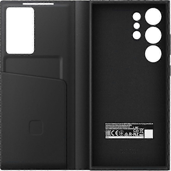 Kompatibel med S22 Ultra (Chip-modell) Lommebok Telefondeksel, Beskyttende deksel med Smart Liten Skjermvisning, Fingerberøringskontroll, Slank Design - WELLNGS