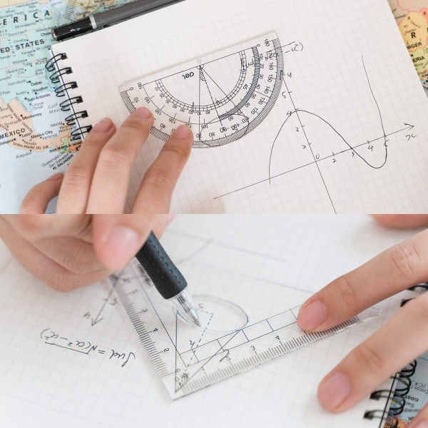 Ritningstestlinjal, studentmaterial, ritkompass-WELLNGS