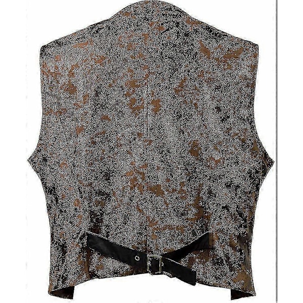 Herr Enfärgad Sammet Konstläder Väst-WELLNGS brown XXL