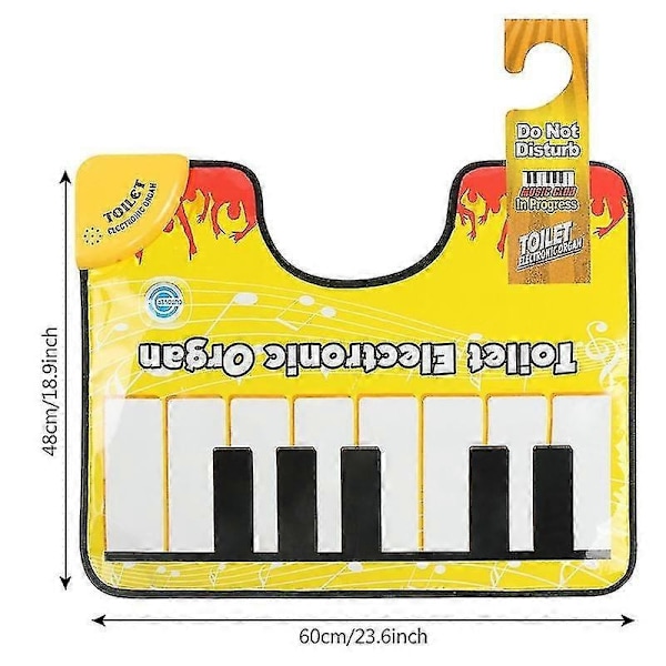 Toilet Piano Lydtæppe Badeværelse Sjov Tå-Tappende Musik Keyboard Toilet Gulvmåtte - WELLNGS