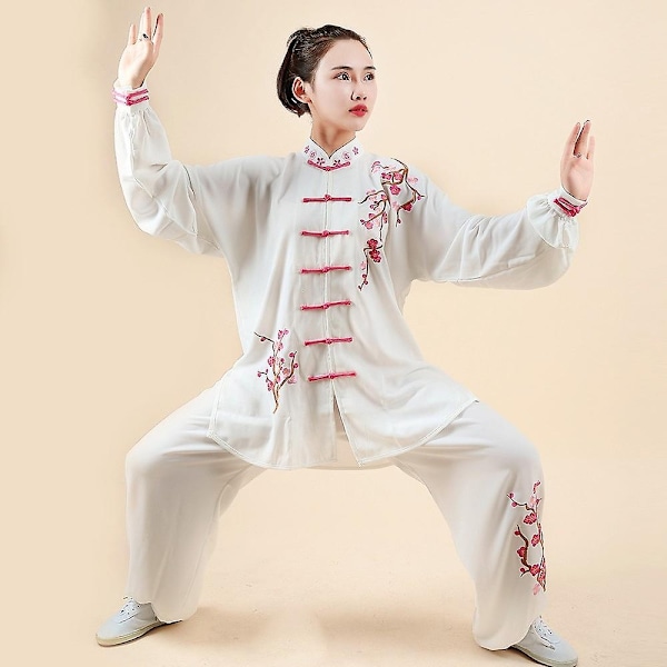 Tai Chi Uniform Martial Arts Tøj Øvelse Performance Wushu Kung Fu Tøj Tre-delt Sæt Dragt-WELLNGS 2 XXL