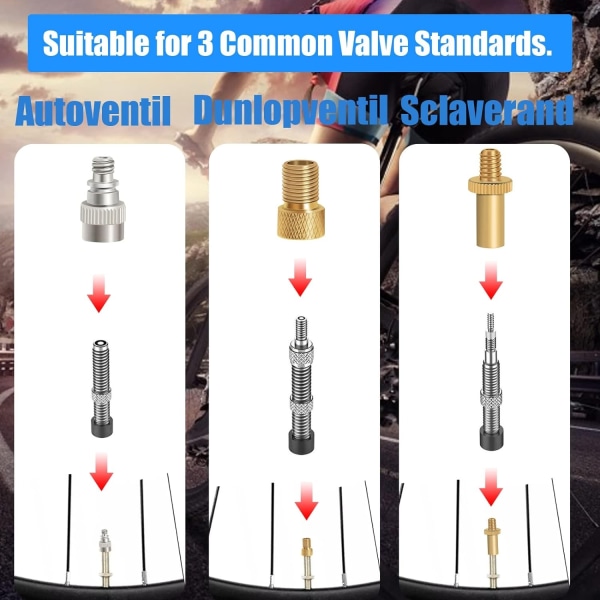 Sykkelpumpeventil-adaptere tilkoblinger, sykkelventiladapter til-WELLNGS