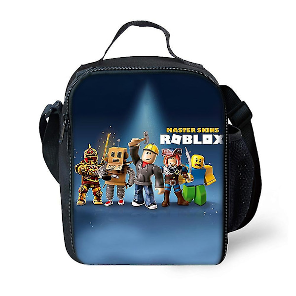 Roblox Barnkalas Isolerad Lunchlåda Väska för Pojkar & Flickor, Återanvändbar Lunchlåda för Picknick Skola, Idealisk för Varma Eller Kalla Snacks & Bentolådor-WELLNGS E
