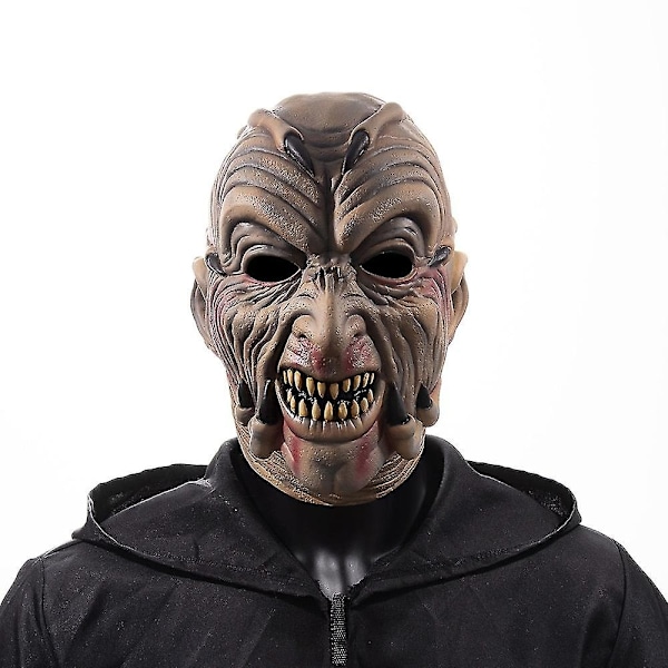 2022 Jeepers Creepers Vampyr Demon Cosplay Latex Mask Skräck Ful Halloweenfest Läskiga Kostym Rekvisita-WELLNGS