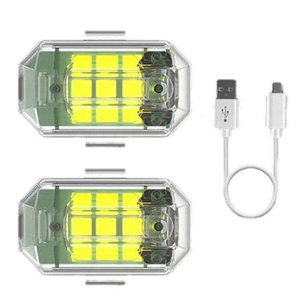 Hög ljusstyrka Trådlös LED-blixtlampa 7 färger Coola modifieringsljus för nattkörning fjärrkontroll-WELLNGS remote control double lamp