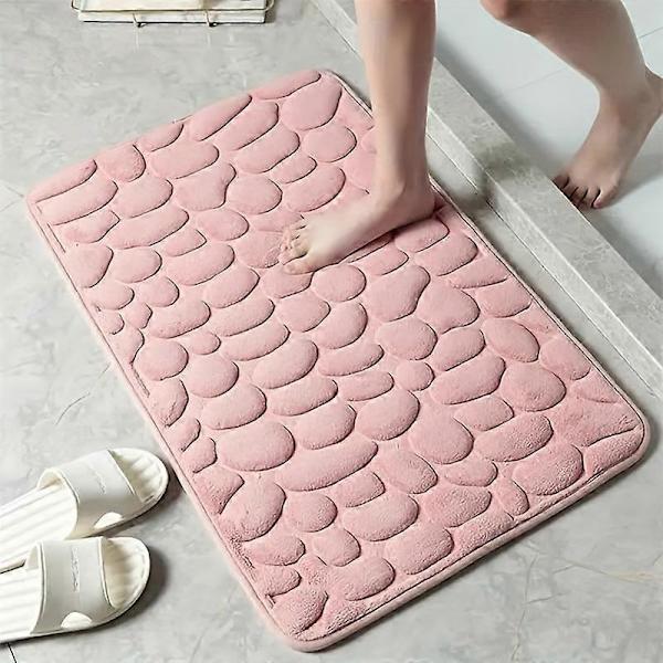 Lyxig och plyschig minnesskum badmatta - halkfri, snabbtorkande, tvättbar badrumsmatta för bekväm heminredning-WELLNGS Red 40cm*50cm(15.7in*19.6in