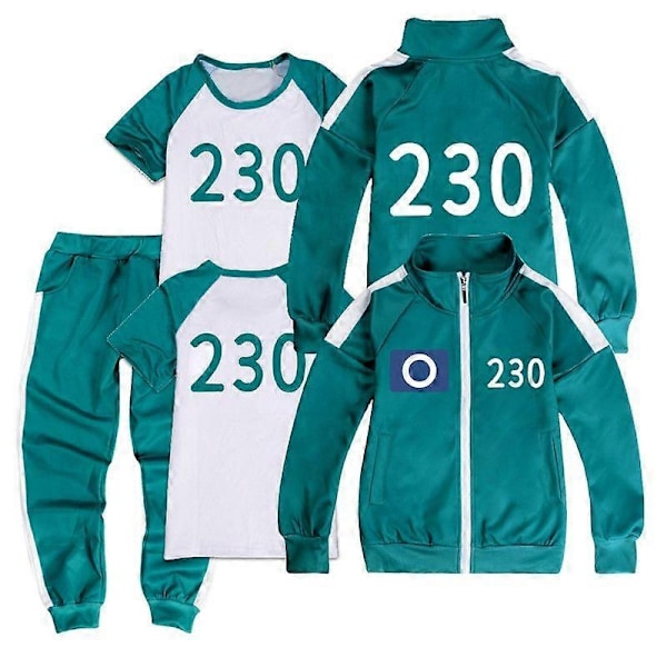 Squid Game 2 pelaajan cosplay-asu, verryttelypuku, täydellinen vaatesetti - WELLNGS No.230 170cm