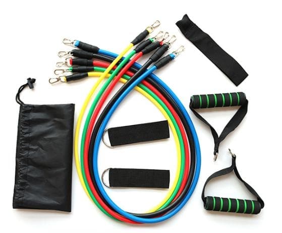 Träningsband (5 justerbara elastiska band) 5-pack 500