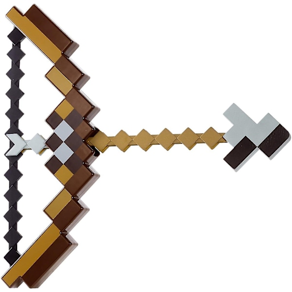 Minecraft Enchanted Bow and Arrow Toy Gift for Kids Boys Girls-WELLNGS Brown