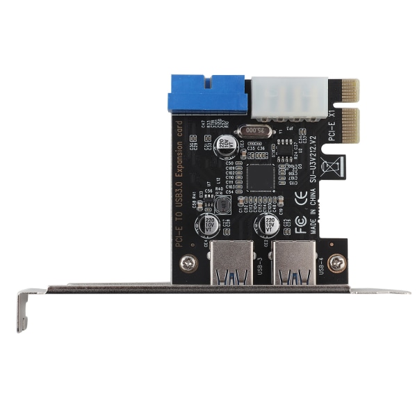 PCIE til USB3.0 udvidelseskortadapter med front 19PIN interface-WELLNGS